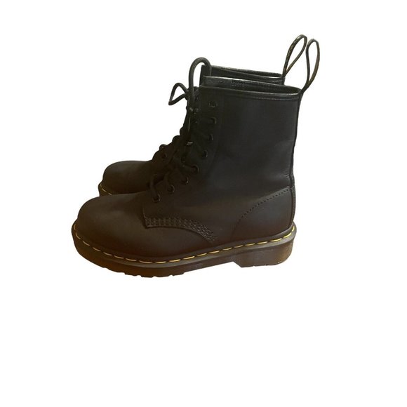 Dr. Martens 1460 MONO 8 Eye Leather Boots  BLACK SMOOTH US 4 M, US 5 L, UK 3 - Picture 8 of 16
